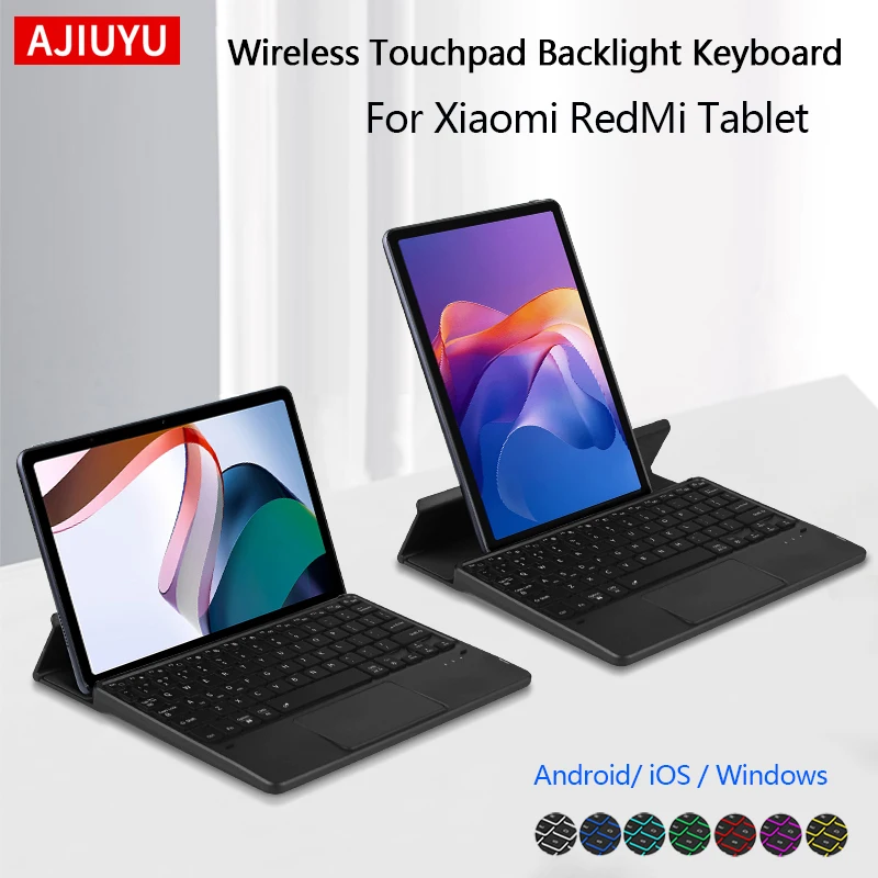 Tablet Keyboard For Xiaomi Pad 7 Pro 11.2 MiPad 6 5 Pro Redmi Pad 2 SE 11 inch 8.7 Wireless BT Touchpad Backlight Keyboard Stand