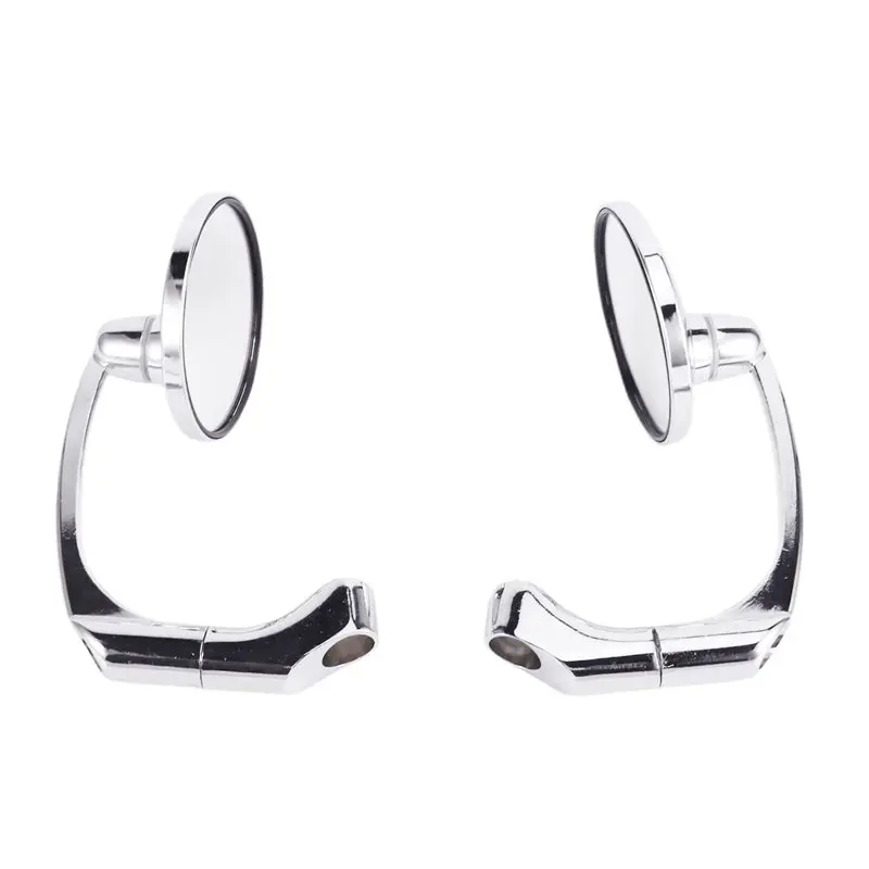 

Adjustable 1 Pair 10Mm Motorcycle Chrome Round Bar End Rearview Side Mirror For Scooter Accessories For Cafe Racer 2-T61C
