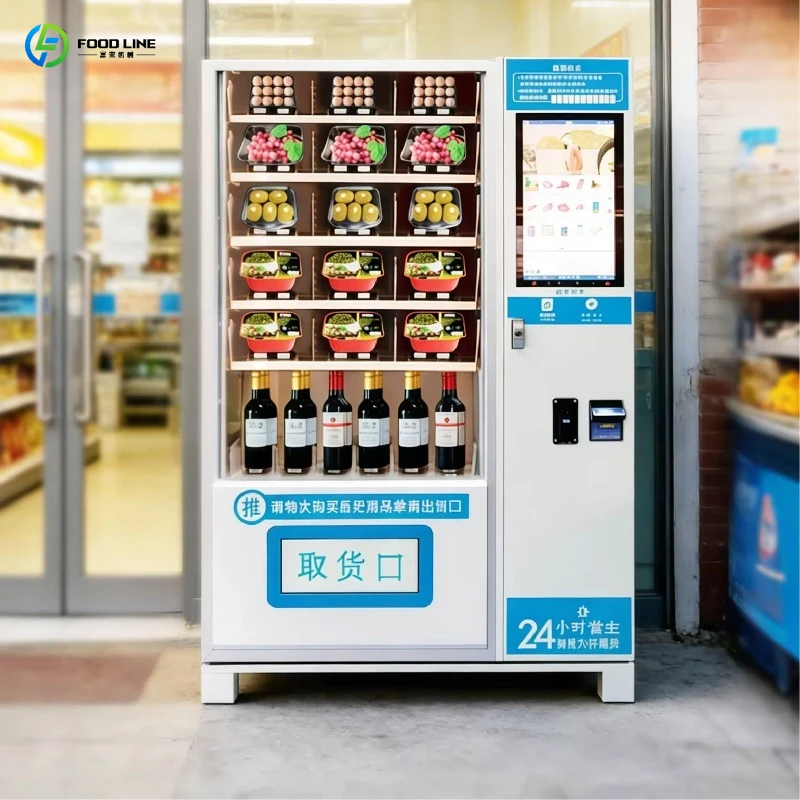 Hot Sale Cashless Vending Machine with Card Reader Remote Monitoring for Office School Hospital FL Customized