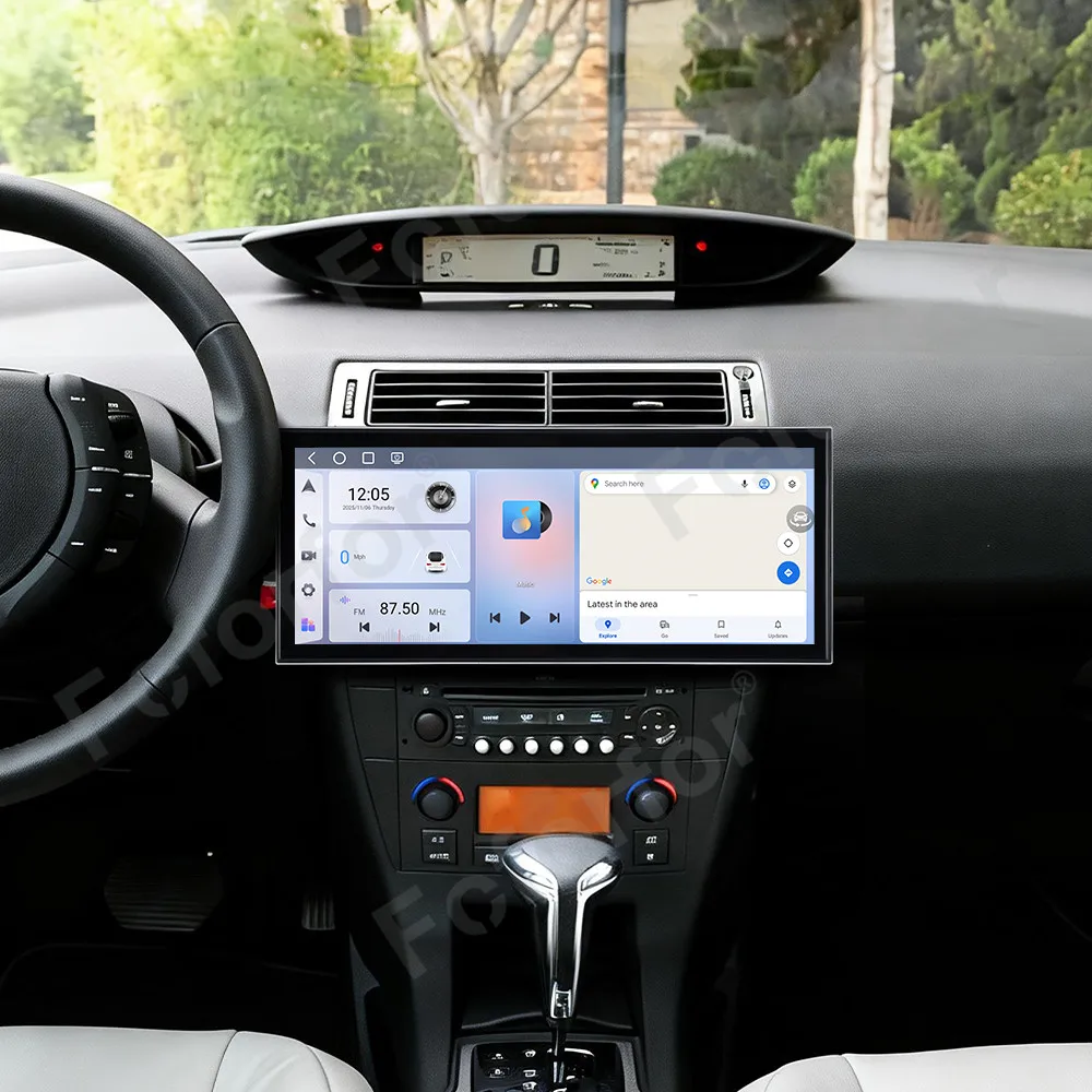 15.8 Inch Android 15 Touch Screen GPS Navigation Head Unit For Citroen C4 2004-2009 Wireless CarPlay Car Radio Multimedia