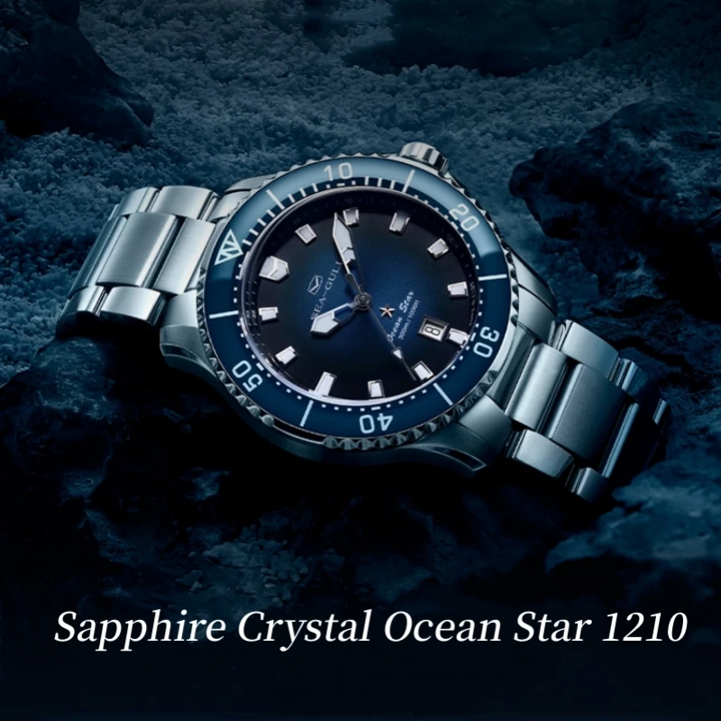 2023 Seagull reloj mecánico automático para hombre 300M resistencia al agua 316L acero inoxidable cristal de zafiro Ocean Star 1210