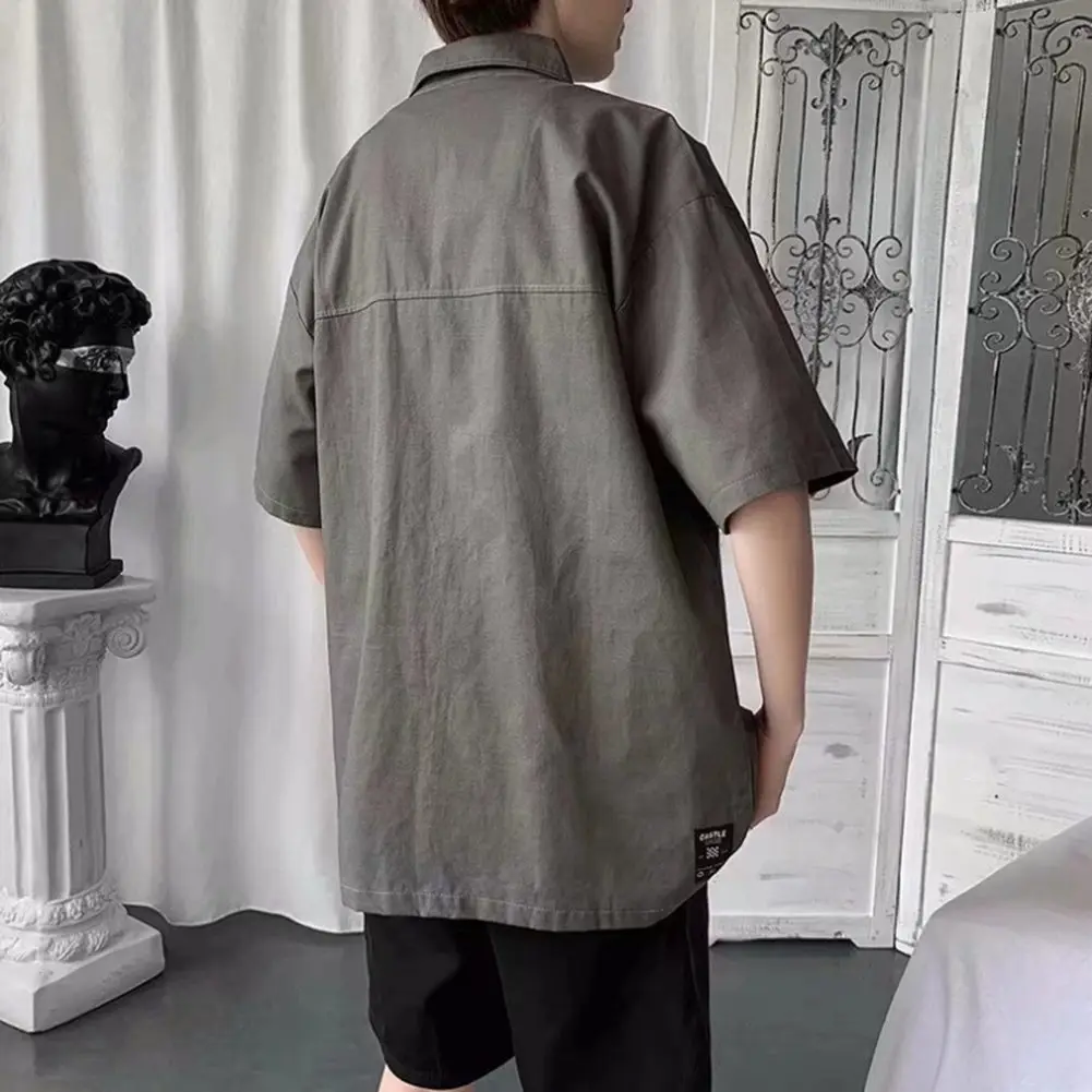 

Everyday Wear L M Casual Cargo Top Loose Short Sleeve Slight Stretch Vacation Wear Brand New Item Daily Casual