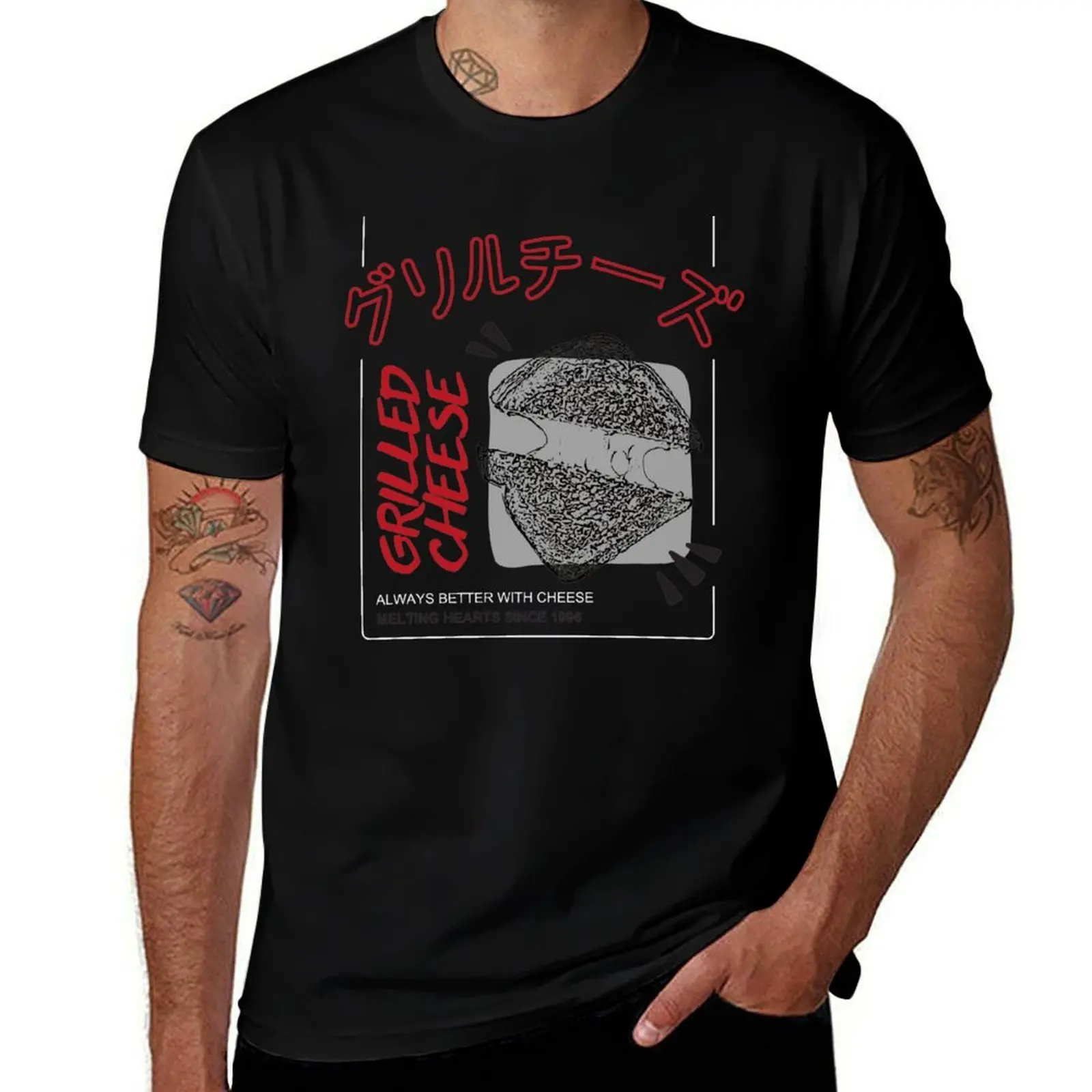 

Grilled Cheese T-Shirt cotton graphic tees customs vintage clothes plus size tops men clothes