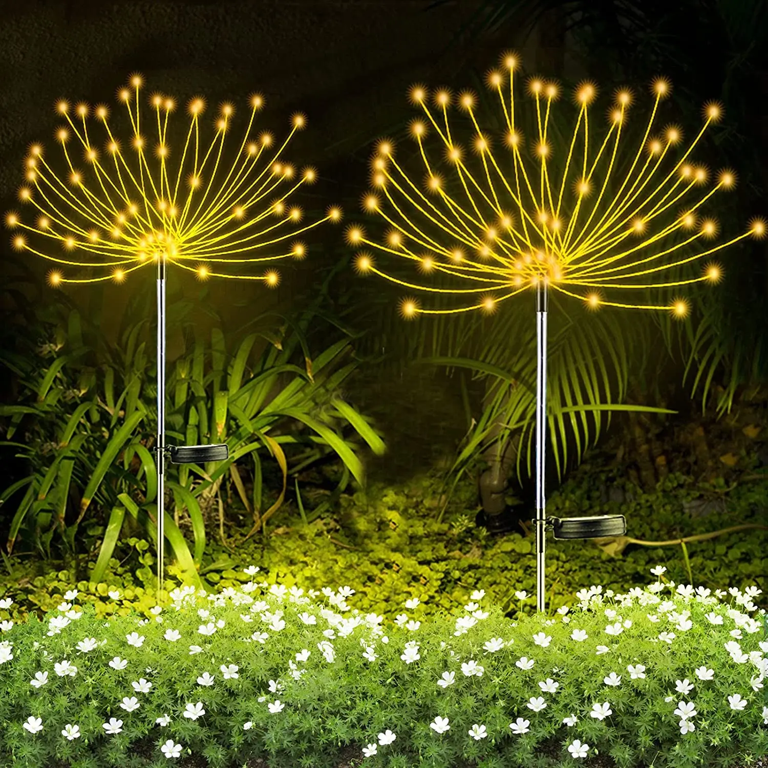 

200 LED Solar Firework Light Starburst Fairy Lights Outdoor Solar Garden Decorative Lights For Pathway Backyard Decoration Party