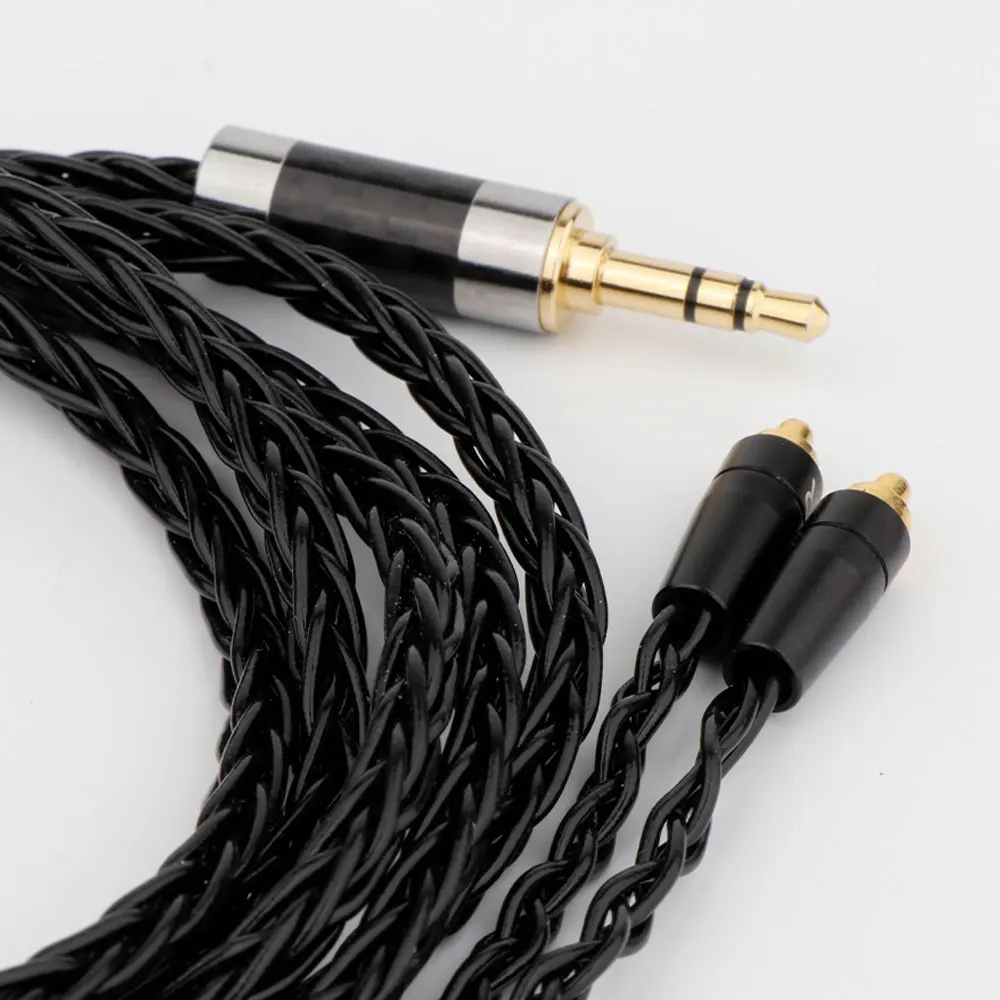 8-adriges Kopfhörer-Upgrade-Kabel aus Einkristallkupfer, versilbert, kompatibel mit IE300, IE900, IE600, IE200. – Detail 2