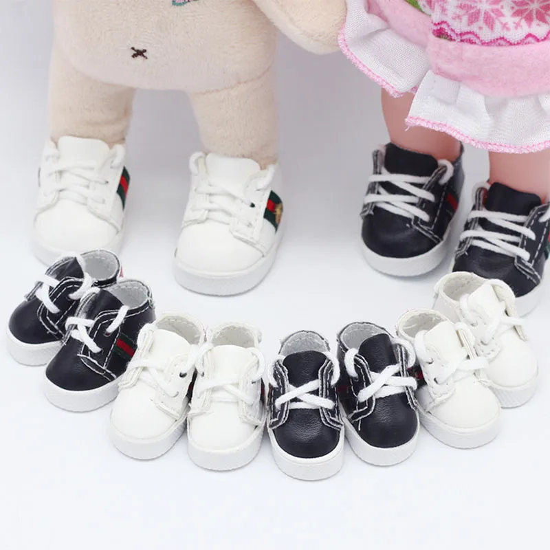 4x1.8cm 1/6 Doll LABUBU Leather Shoes Suitable for 30cm Cotton Doll Dolls Toys Casual Sports Shoes