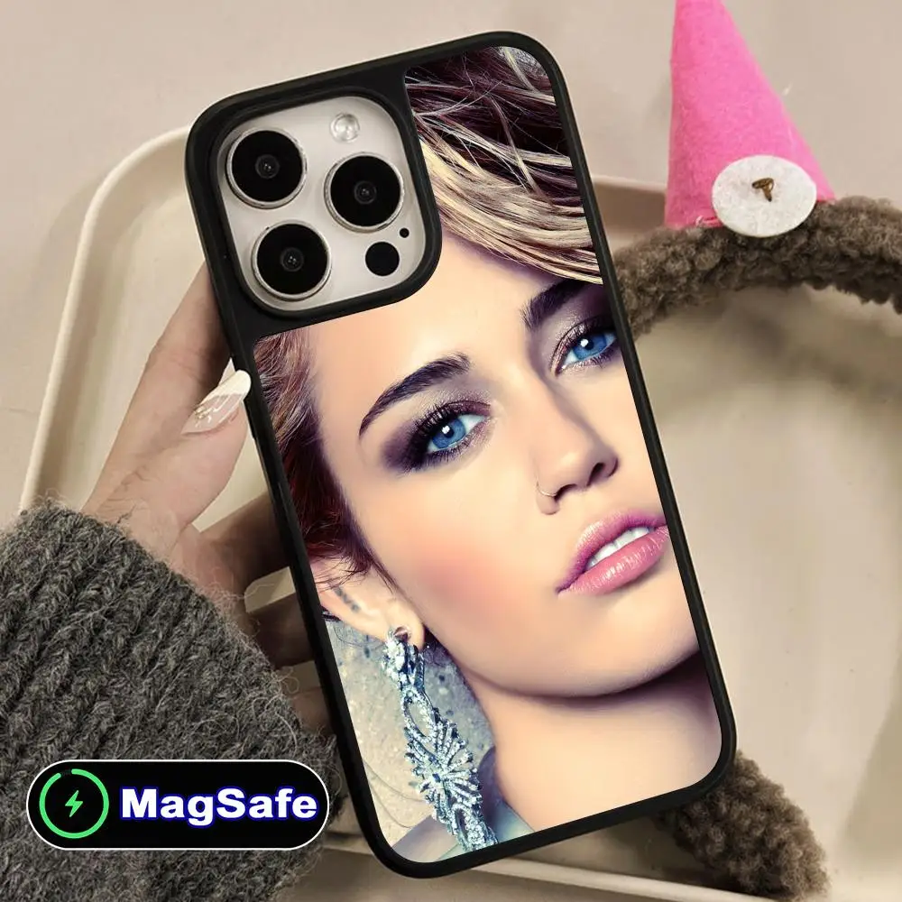 

Miley Cyrus Mobile Phone Case for iPhone 17 16 15 14 13 12 11 Air Pro Max Plus Magsafe Matte Surface Colorful Cover Luxury Cover