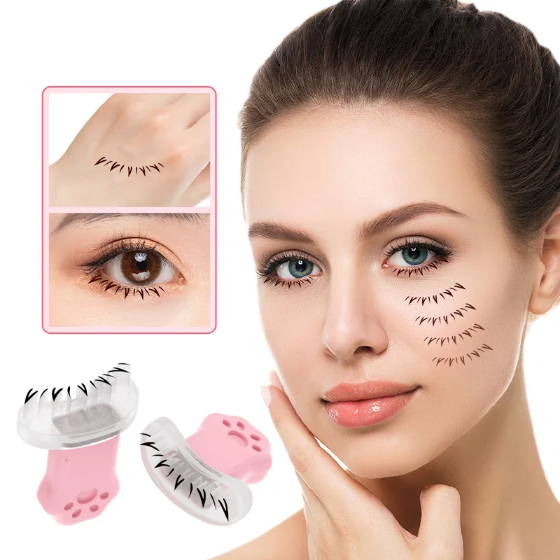 Silicone Eyelash Stamp Instant Eyelash Seal Down Eyelash Stencils Setting Tool Eye Makeup Pattern Stamp Eye Makeup Tool