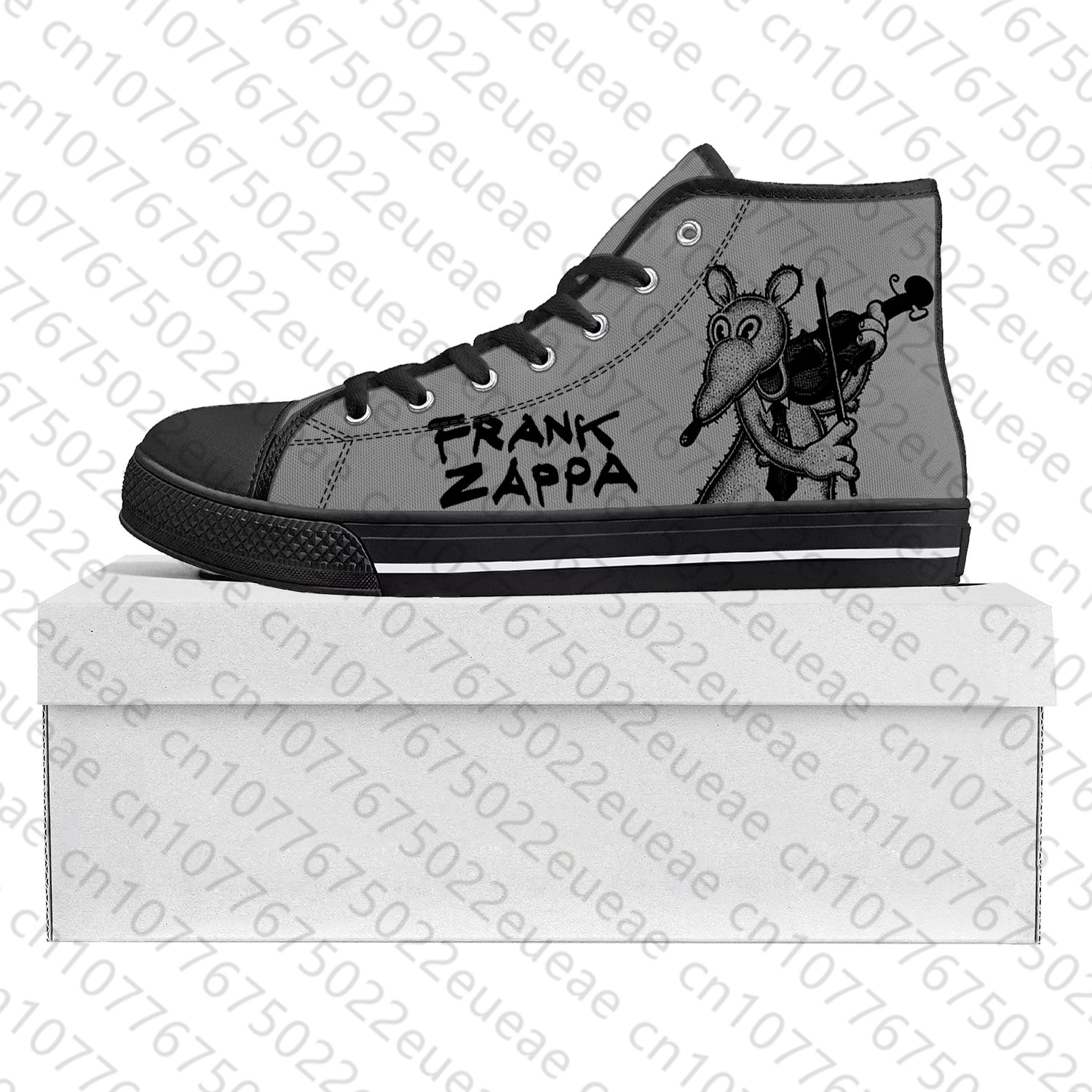 Frank Zappa Rock Musician Pop High Top High Quality Sneakers Mens Womens Teenager Canvas Sneaker Casual Couple Shoes Custom Shoe