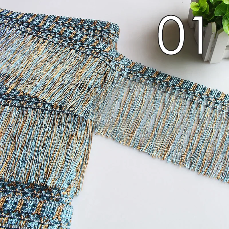 11.55M 12CM Width Curtain Tassel Braided Lace Trim Sewing Ribbon Fringe DIY Ethnic Latin Dress Stage Garment Curtain Accessories