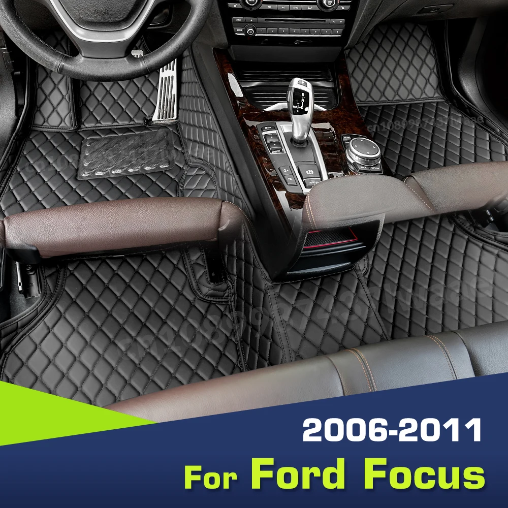 

Автомобильные коврики для Ford Focus 2006 2007 2008 2009 2010 2011, пользовательские автомобильные подушечки для ног, автомобильный ковер, аксессуары для интерьера