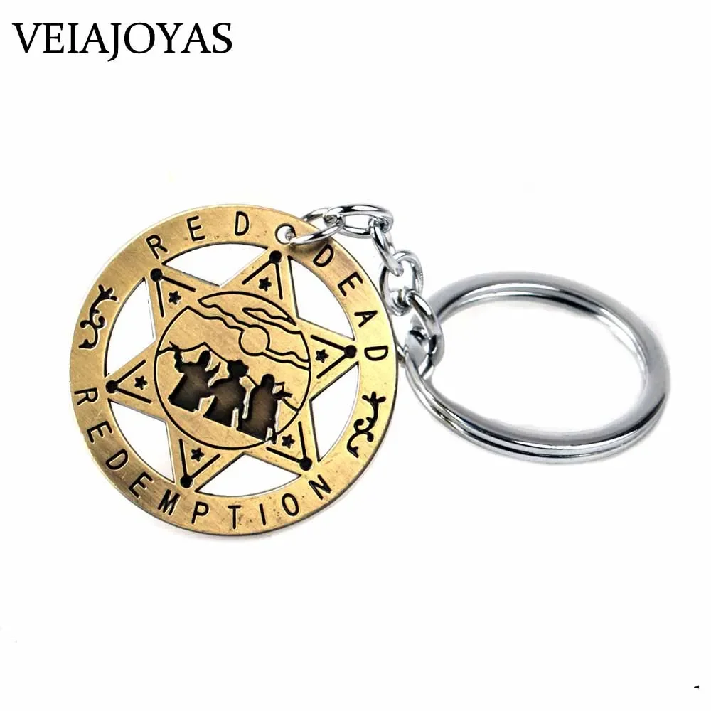 Nuovo gioco Red Dead Redemption 2 collana con ciondolo portachiavi per auto in metallo per uomo donna bracciale gioielli Souvenir Chaveiro llaveros