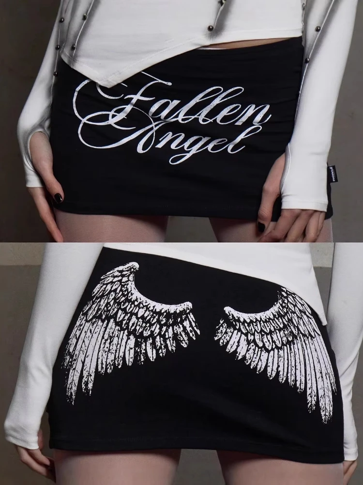 

Fashionable Versatile Slim Design Personalized Summer Short Skirt American Retro Sweet Spicy Girl Letter Printed Skirt For Women