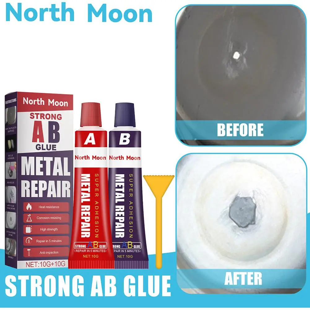AB Glue Metal Repair Glue Iron Steel Strength Repairing Adhesive Glue Tool