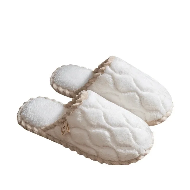 Cotton Slippers for Women Suitable for Spring Autumn Living Indoor Anti Slip Home Warm Home Couple Winter Furry Men Slippers