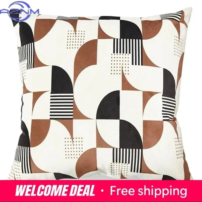 Home Decor Geometric & Horse Patterned Throw Pillow Covers Pattern Cushion Cover Suitable For Sofa Bedroom Car Pillow Cover