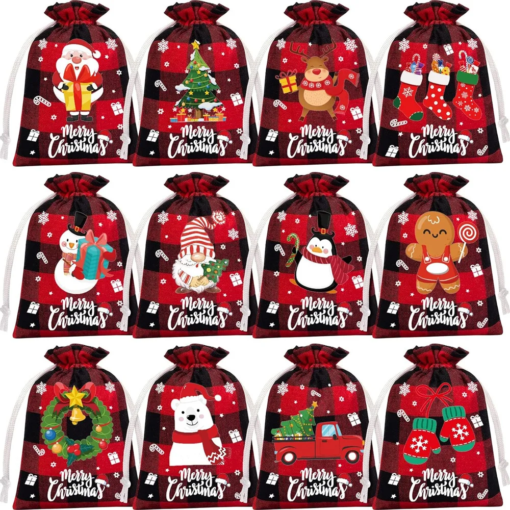 New 3x3 Cube Bags Christmas Themed Cube Storage Bag Set Children's 10x15cm Gift Bag Packing Cubes Toys for Kids