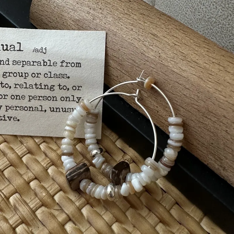 

Серьги-кольца для женщин, серебро 925, ювелирные изделия в виде обручей для женщин, серьги из бисера, женские серьги-кольца для девочек, крутые богемные