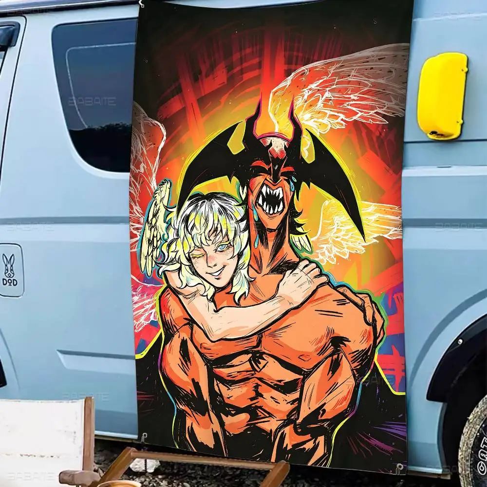 Anime D-Devilman G-Crybaby Printed Large Flag Art Science Fiction Room Home Decor Decor Banner