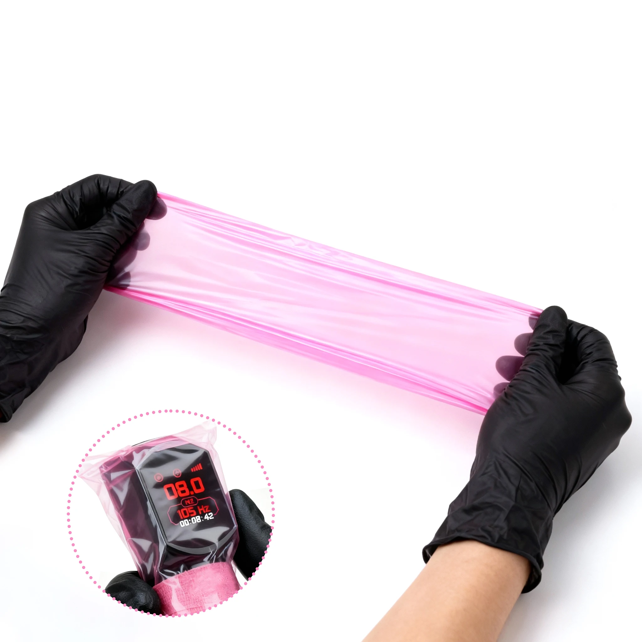 100Pcs Tattoo Pencil Sleeve Bag Covers and 3Pcs Pink/Black Bandage Practice Tattoo Microblading Supplie for Tattoo Artists