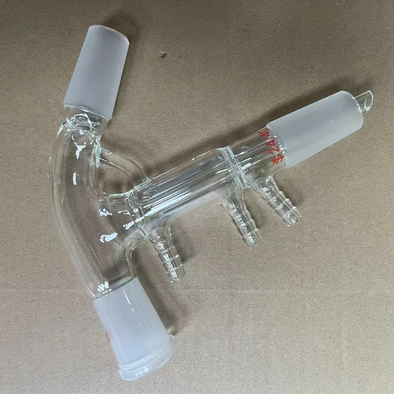Glass Microdistiller Grinding Mouth Connection Pipe Fractionation Head, Vertical Thorn Distillation Equipment 19/26