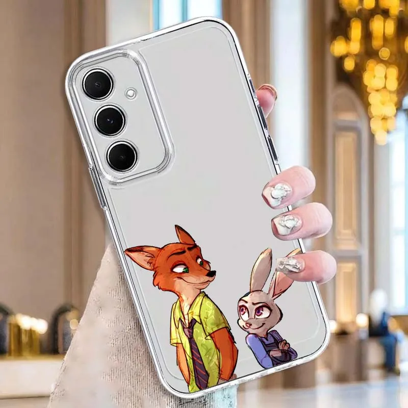 

Zootopia Cartoon Anime For Samsung Galaxy A73 A72 A71 A55 A54 A53 A52 A51 A33 A25 A22 A15 A14 A05 TPU Transparent Phone Case