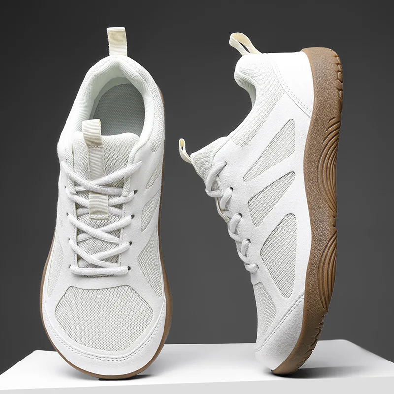 

New Wide Toe Men Shoes Casual Versatile Soft Sole Wide Last Shoes Walking Sneakers Breathable Mesh Comfortable Barefoot Shoes