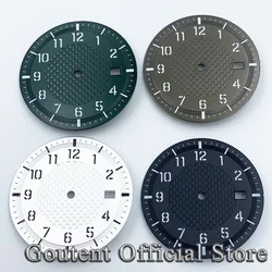 Goutent 34mm Sterile Dial Black Gray Green White Watch Dial Fit NH35 Automatic Movement Watch Faces