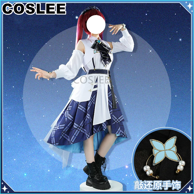 COSLEE VTuber Hololive Blue Journey All Members Houshou Marine Hakui Shiranui Lovely Dress Cosplay Costume Party Outfit Women