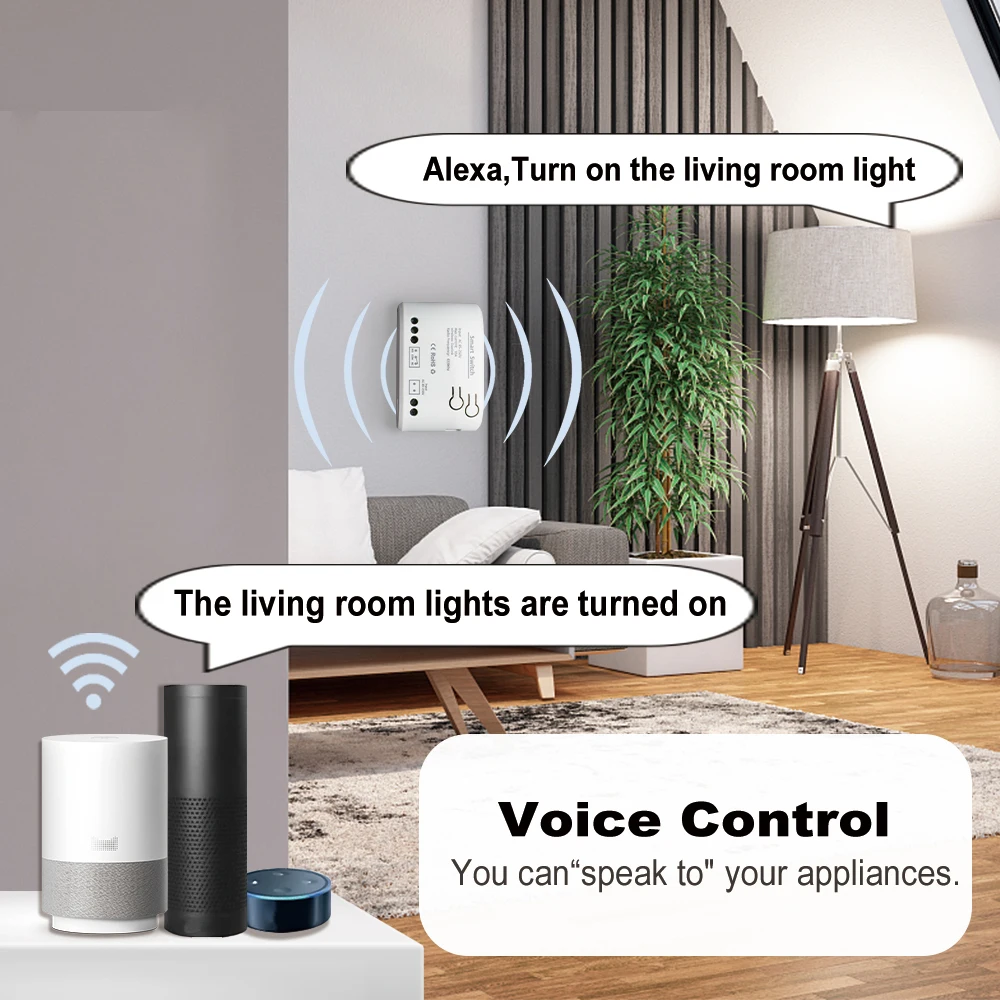 EWelink WIFi Smart Switch modulo di controllo dell'apparecchio Timer Inching/autobloccante 10A relè controllo vocale di Alexa Google Home