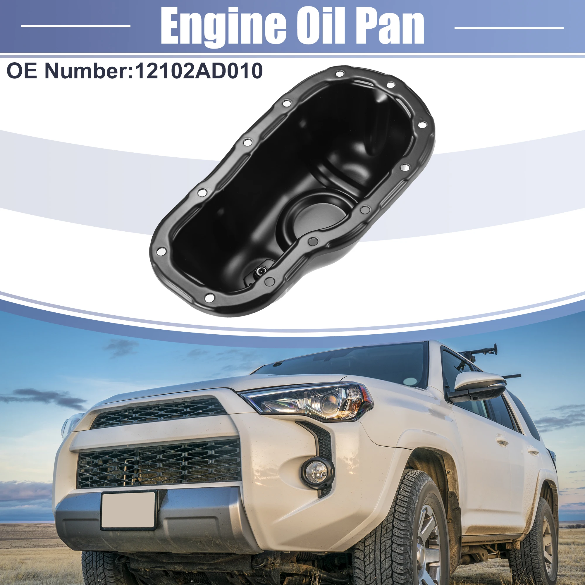 X Autohaux Engine Oil Pan No.12102AD010 for Toyota 4Runner 2003-2023 for Toyota Tacoma 2005-2015 for Toyota FJ Cruiser 2007-2014