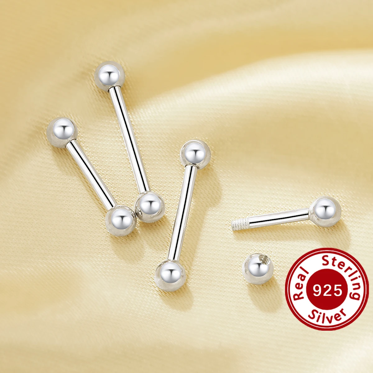 Screwed Ball Nose Studs,Ear Bone Studs,Solid 925 Sterling Silver Studs Earring,Tiny Ball Studs Earrings 6390116