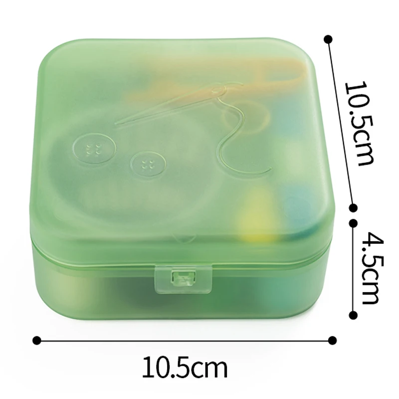 Square Plastic Sewing Box, Household Multifunctional Sewing Thread & Tool Storage Box, Hand Sewing Repair Tool Set
