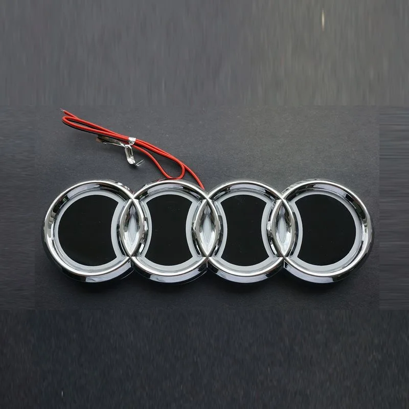 5D refitted LED light flat trunk logo is suitable for Audi A3A4A5AAA7A8S3 S4 S5 S6 S7 Q3 Q7TT decorative accessories.