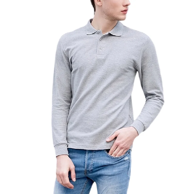 Top Compass Patch Long Sleeved Polo Shirt Spring Autumn All Cotton Casual Men's Luxury Golf Long Sleeved T-shirt Top Asian S-3XL