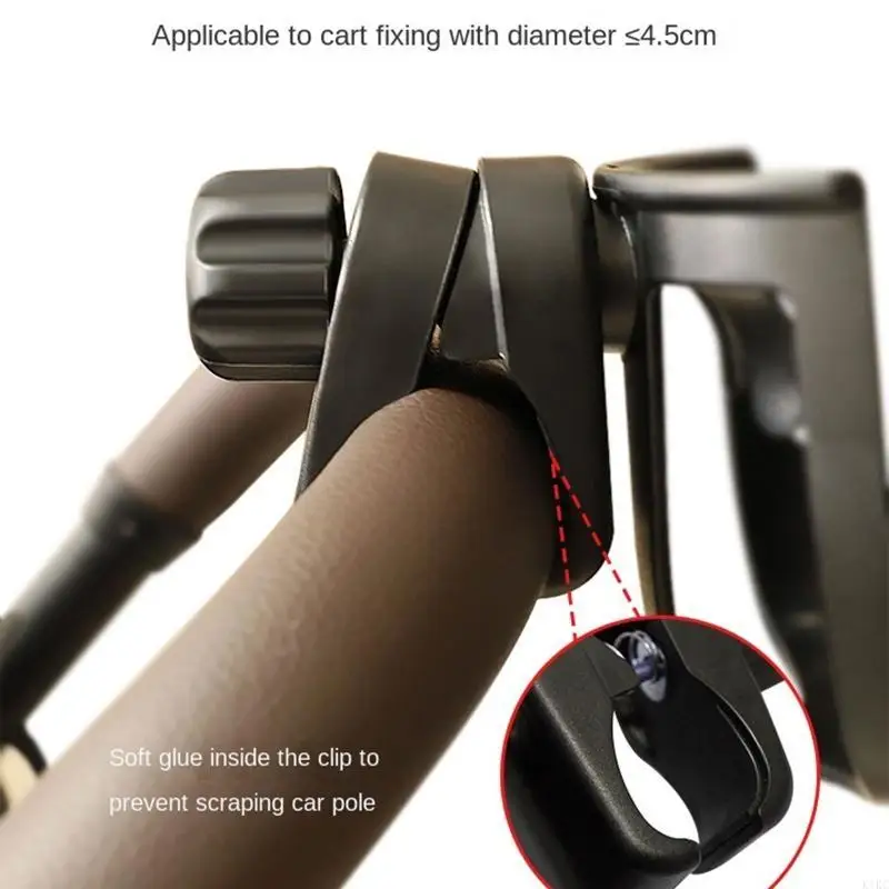 

K1KC Pram Cup Holder Stroller Bottle Holder for w/ Phone Holder Easy Assemble & Anti-