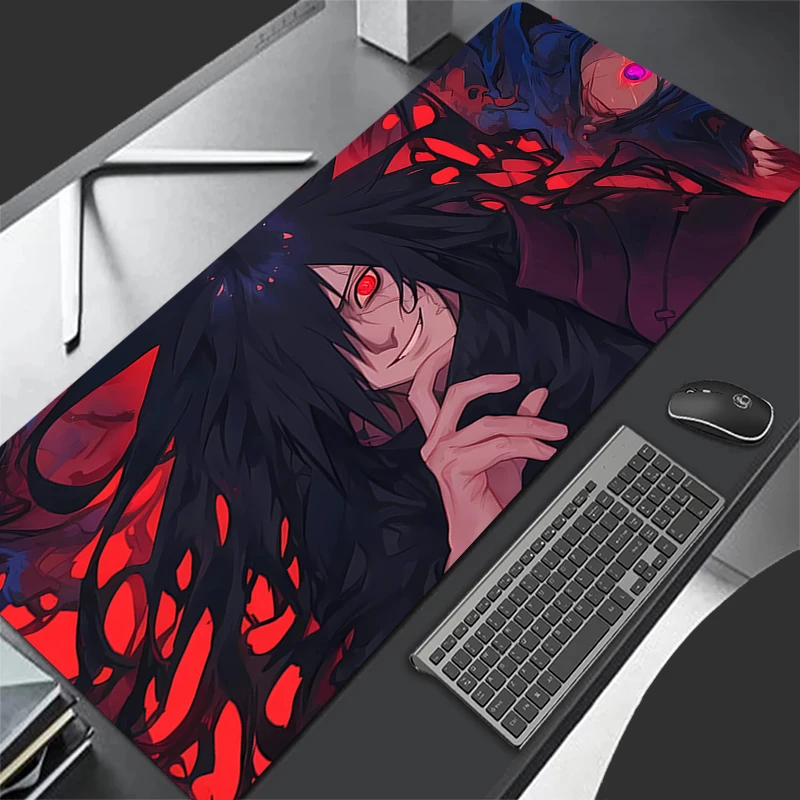 Mouse Pad Gaming Laptops Keyboard Mat Deskmat computer Accessories Desk Protector PC carpet N-NARUTOS Uchiha Madara Mousepad XXL