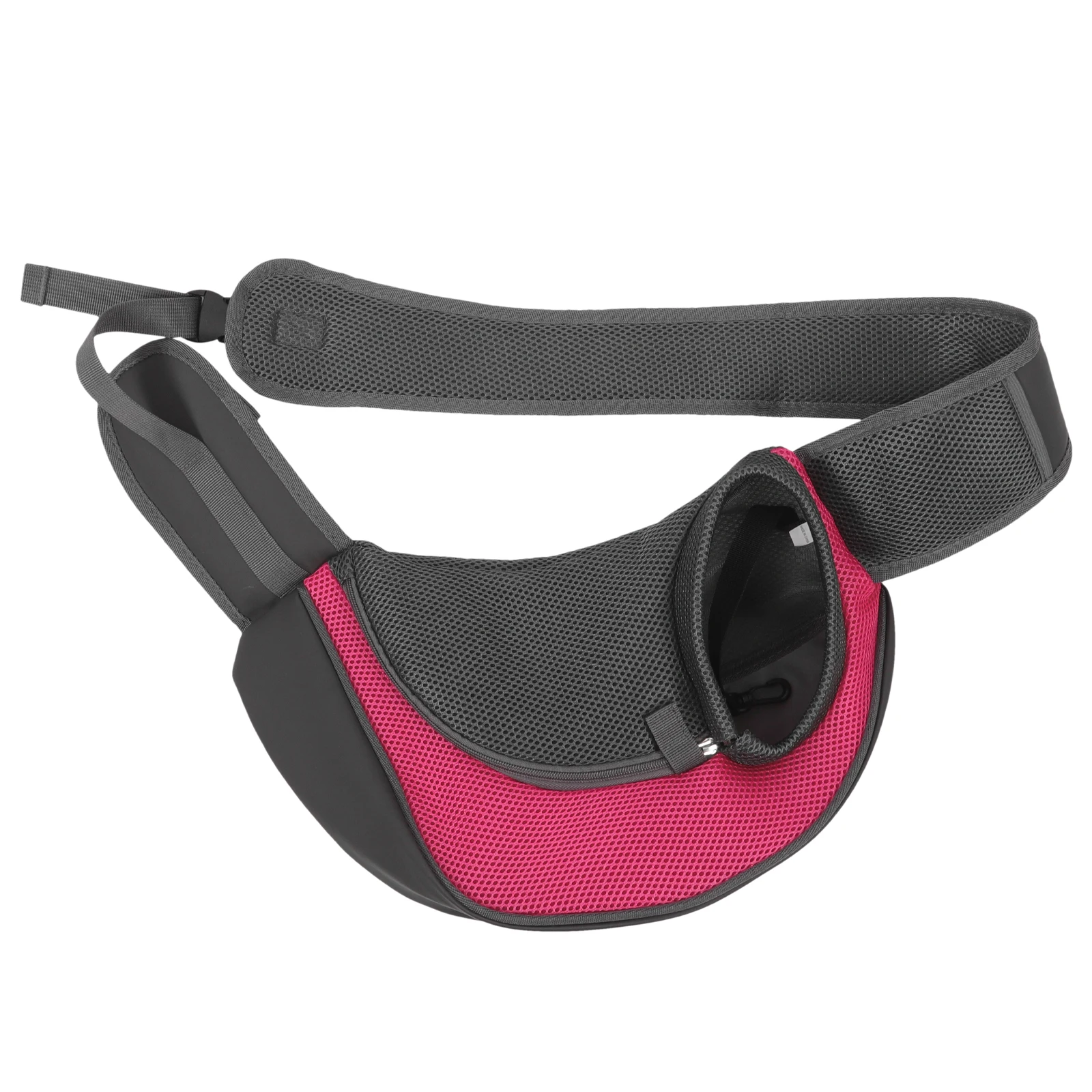

Hands Free Dog Sling Bag Pet Shoulder Carrier 35*8.5*20cm Single-Shoulder Pet for Dog Cat Outside Walking - Size S(Rose Red)