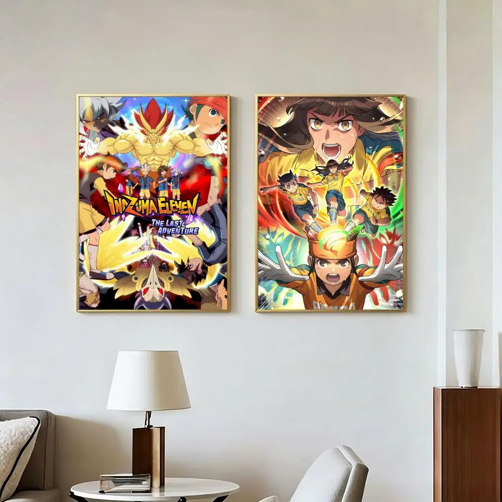 Anime Popular I-Inazuma Eleven Poster Peel And Stick Wall Art Self Adhesive PP Waterproof Wall Decor Living Room Bedroom Gift