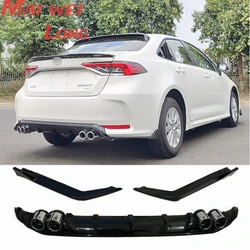 Car Front Bumper Lip Diffuser Side skirt Spoiler For Toyota Corolla 2019 2020 2021 Rear diffuser Gloss Black Body Kits Tuning