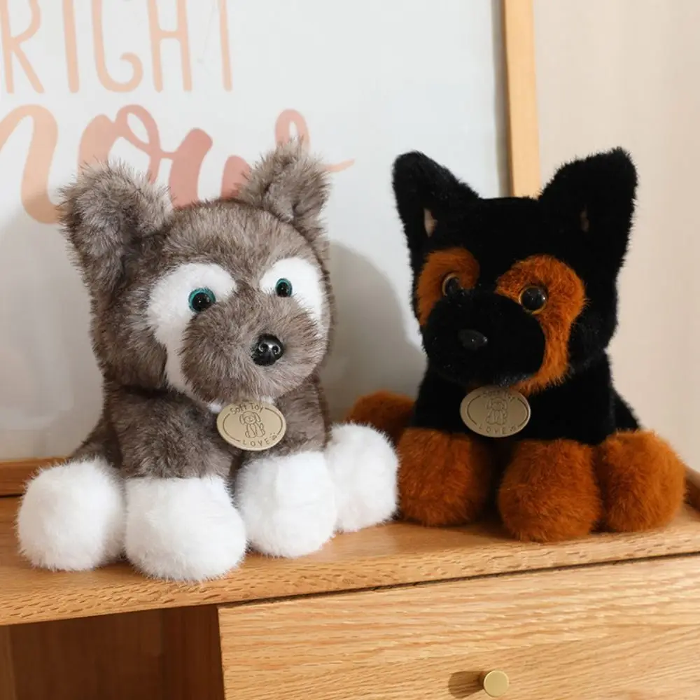 

Big Ear Sitting Dog Plush Toy Schnauzer Wolfdog Huksy Plush Doll 22cm Fluffy Baby Dog Pillow Valentine's Day Gifts