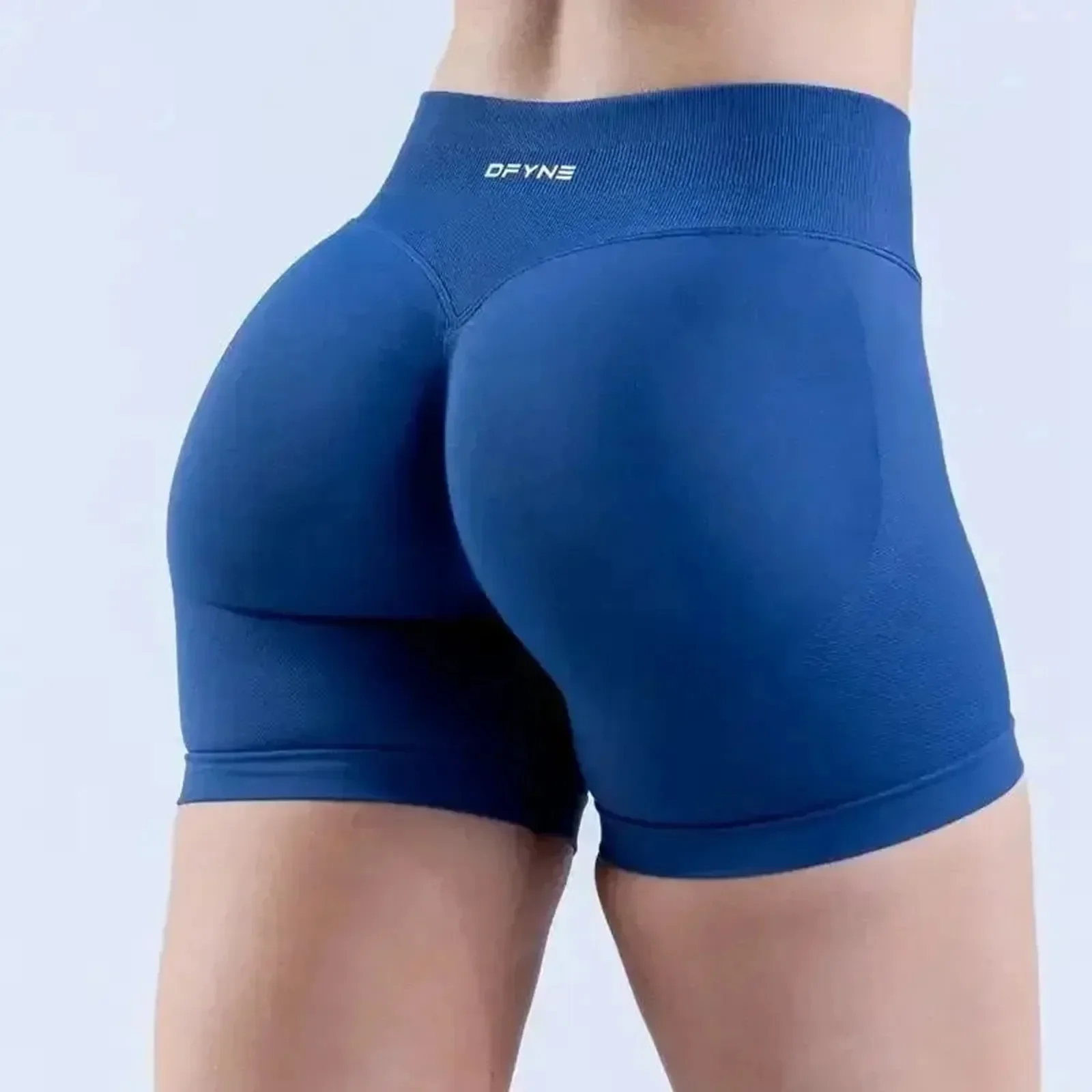 with Logo Fitness Leggings Women's Gym Sports Tight Running Shorts Three-point Pants Seamless Impact  For Womens Yoga Shorts