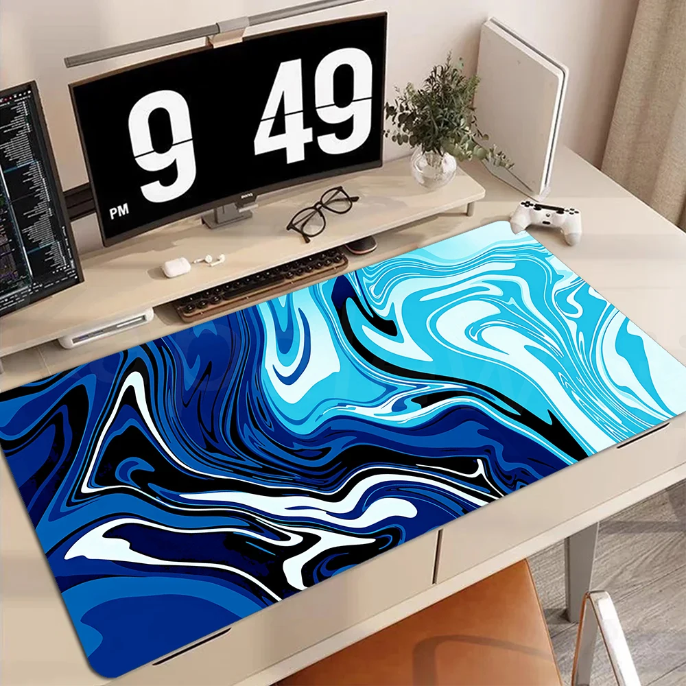 Large Strata Liquid Mouse Pad For Gamer Mausepad Gaming Speed Keyboard Pads Mous Mat Office Desk Protector Mat 60x30cm Rug