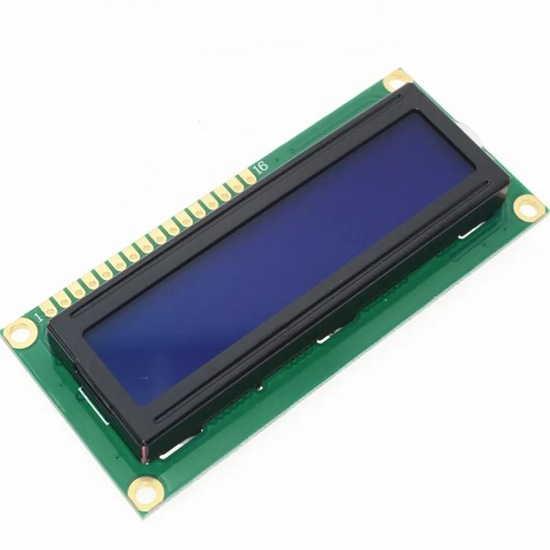 Lcd1602 módulo de exibição, tela azul verde de 16x2 personagens, módulo de exibição lcd hd44780, luz azul e preta