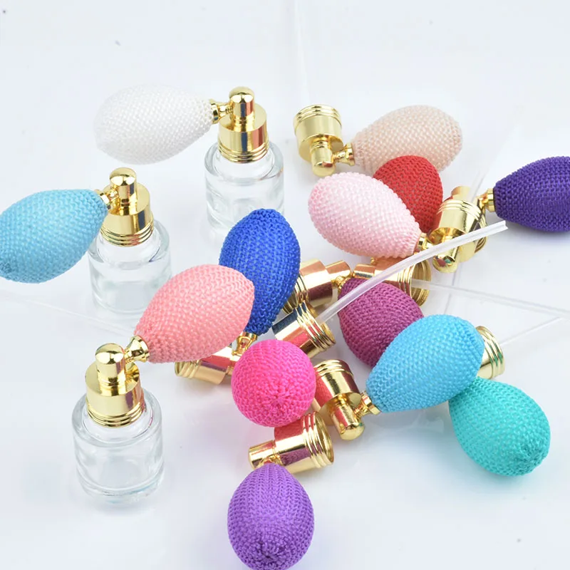 10pcs/lot 5ml Colorful Airbag Perfume Spray Bottle Gasbag Balloon Fragrance Bottle Atomizer Glass Essential Oil Bottles
