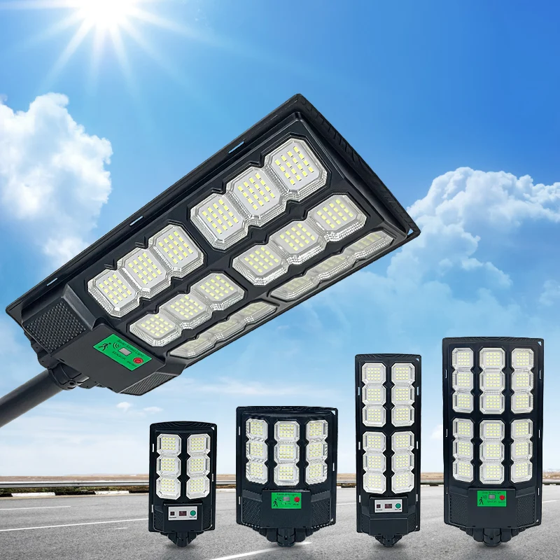 Multi Size Motion Sensor Solar Street Light Super Bright Smart Light Sensing Auto Charging LED Lamp