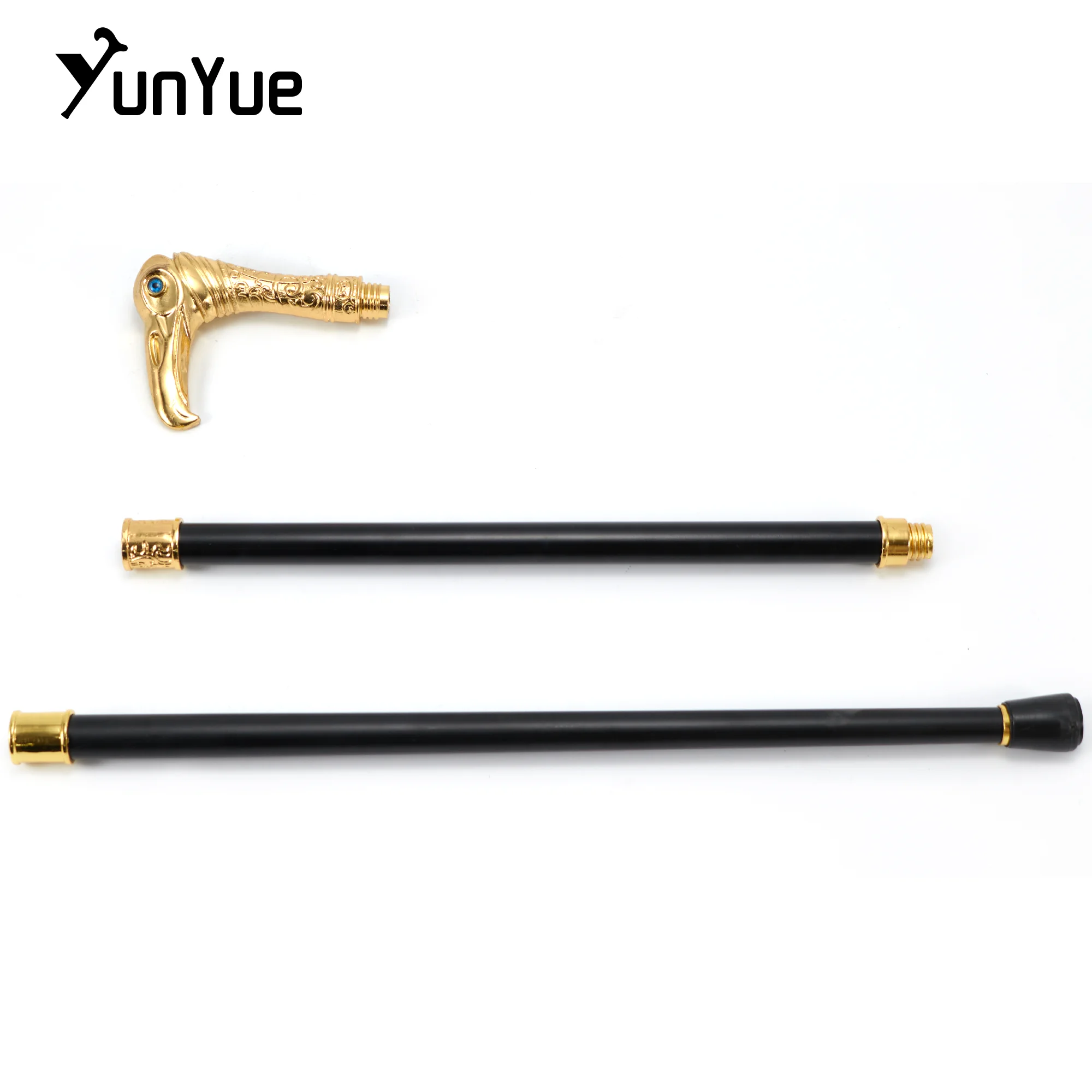 医師のコスプレ杖,ヴィンテージの杖,金色のワシの頭,エレガントで豪華なファッション,紳士