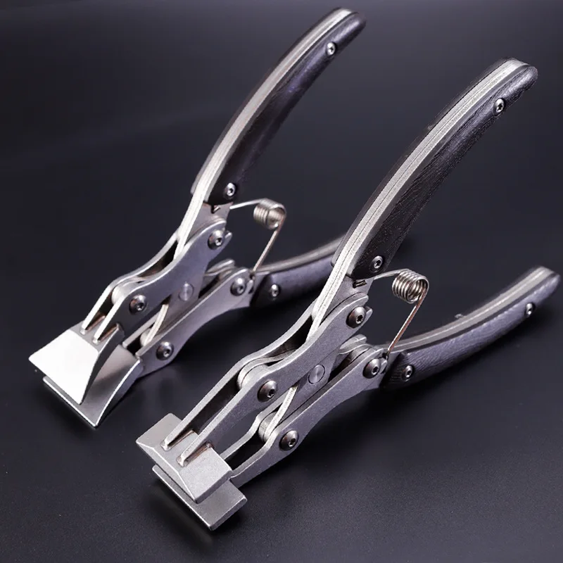 Leather flat-end pliers, handmade DIY leather tool pliers, edge folding , specialized parallel clamp pliers for leather gluing