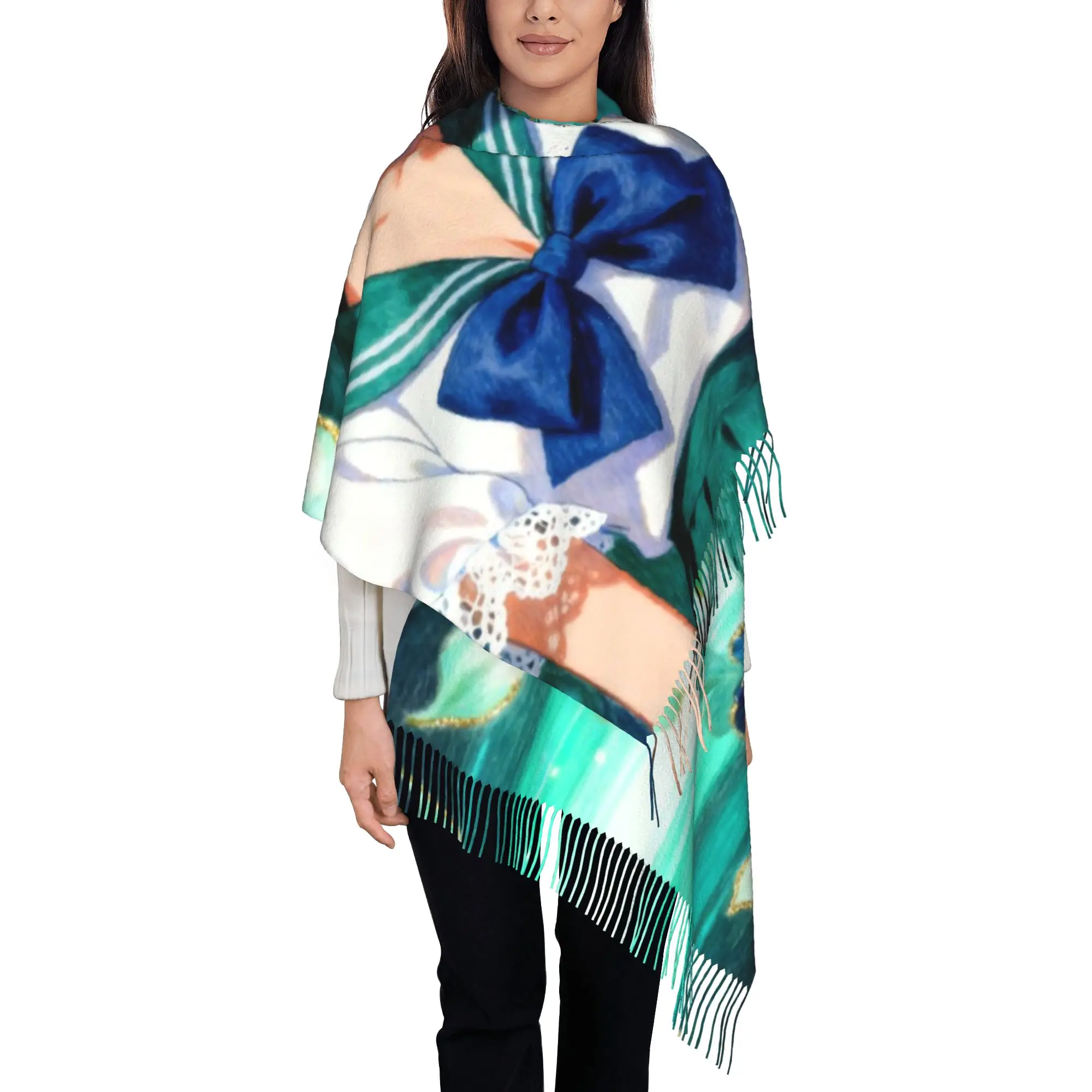 Sailor NeptuneTassel Scarf S-Sailor Moon Fall Large Keep Warm Birthday Echarpe