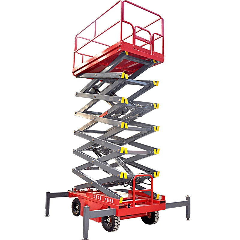 Mini Self-Propelled Elevator Work Platform 3m 4m 5m Scissor Lift With 300kg Capacity Battery Drive Small Lifter